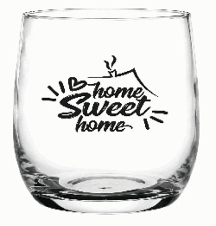 POHÁR ÜVEG 320ML "HOME SWEET HOME"