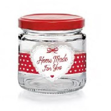 TÁROLÓ ÜVEG 100ML "HOME MADE FOR YOU" FELIRATTAL