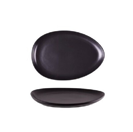  OVÁLIS TÁL PORCELÁN BLACK ALPHA 26X18CM