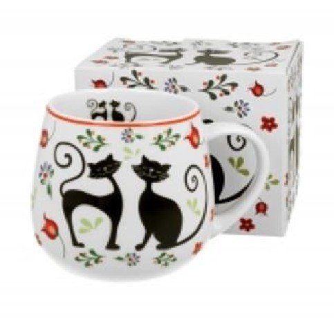 BÖGRE HORDÓ PORCELÁN 430ML ETNO CATS