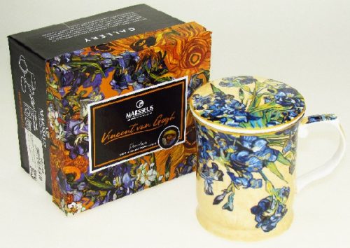 400ML BÖGRE SZETT SZŰRŐVEL FEDŐVEL VAN GOGH IRISES