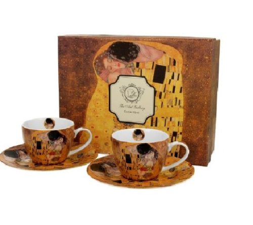 MOKKÁS KÉSZLET PORCELÁN 2SZ.KLIMT CSÓK 110 ML