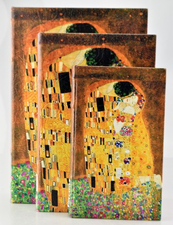 KÖNYVDOBOZ 3R.KLIMT CSÓK 30X21X7;26X17X5;21X13X8