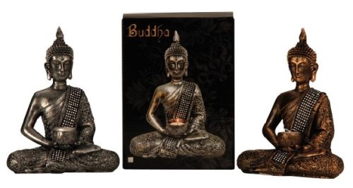 BUDDHA TEAMÉCSESTARTÓ M:25CM SZ:10CM H:20CM 2 FÉLE