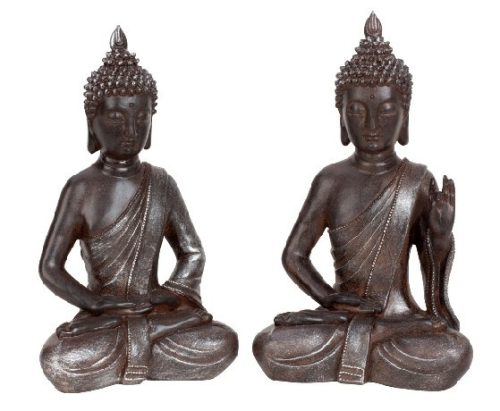 BUDDHA ÜLŐ BARNA H31CM