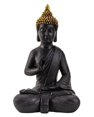 BUDDHA ÜLŐ FEKETE ARANY  40 CM