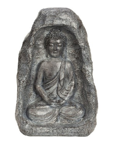 ÜLŐ BUDDHA KŐBORÍTÁSBAN M:38CM