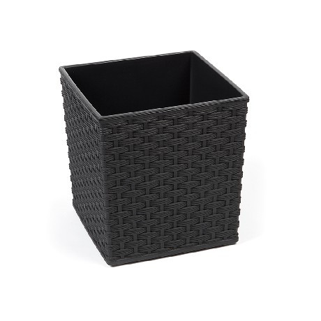 KASPÓ "JUKA RATTAN" SZ.:18,7CM M:19,3CM BLACK 4,7L