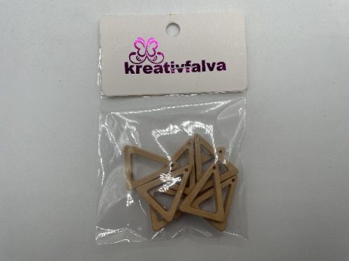 FÜLBEVALÓ LYUKAS HÁROMSZÖG NATÚR FA 2,5X3CM 8DB/CSOM