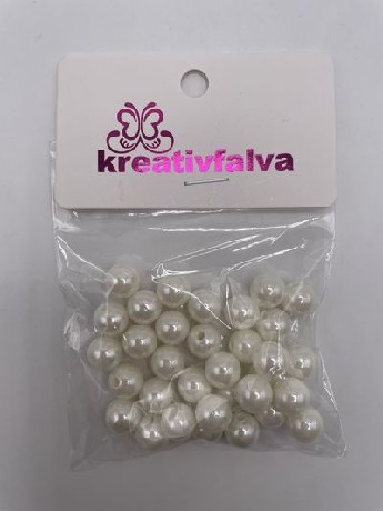 VIASZGYÖNGY 10MM GYÖNGYHÁZFEHÉR 18G (+-5%)