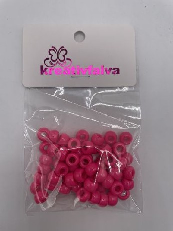 GYÖNGY MŰANYAG 8MM PINK, LYUK: 3MM 18G (+-5%)