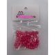 GYÖNGY MŰANYAG 8MM PINK, LYUK: 3MM 18G (+-5%)