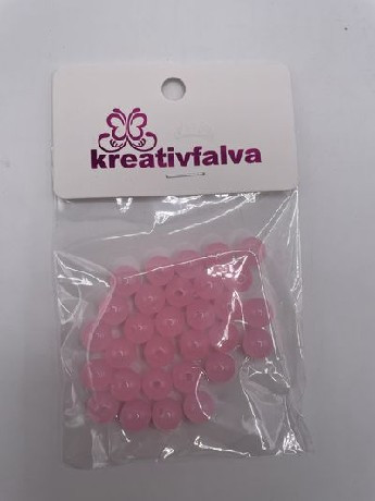 GYÖNGY MŰANYAG 10MM VILÁGOS RÓZSASZÍN 18G (+-5%)