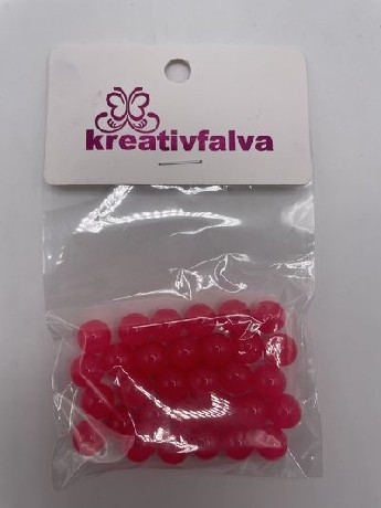 GYÖNGY MŰANYAG 10MM ÉLÉNK PINK 18G (+-5%)