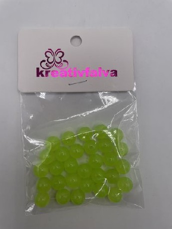 GYÖNGY MŰANYAG 10MM FŰZÖLD 18G (+-5%)