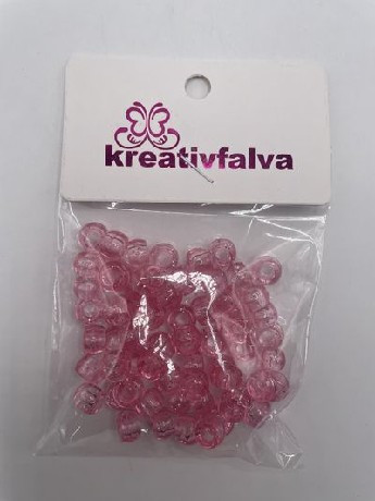 GYÖNGY MŰANYAG VILÁGOS RÓZSASZÍN, LYUK: 3MM 18G (+-5%)