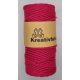 MAKRAMÉ FONAL 3MM-ES DUPLAÁGÚ, 50% PAMUT 50% POLIÉSZTER, 250G/80M, MAGENTA