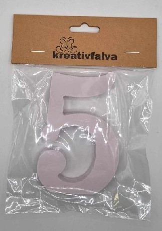 FA SZÁM FEHÉR 10CM, "5"