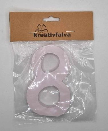 FA SZÁM FEHÉR 10CM, "8"