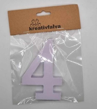 FA SZÁM FEHÉR 10CM, "4"