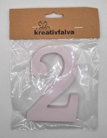 FA SZÁM FEHÉR 10CM, "2"