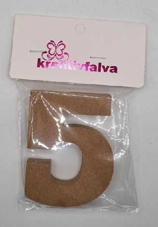 FA SZÁM NATÚR 10CM, "5"