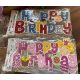 HAPPY BIRTHDAY BANNER  42CM 2F. SZÍN