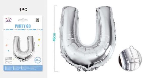 LUFI BETŰS "U" M:40CM EZÜST