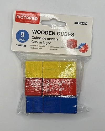 FA KOCKA 2X2CM 9DB-OS SZÍNES 2X2CM