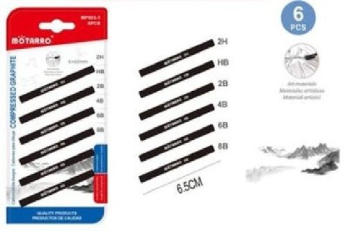 GRAFITTÖMB SZÖGLETES 6DB-OS 0,6X6,5CM 2H/HB/2B/4B/6B/8B