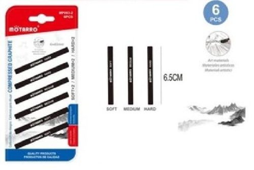 GRAFITTÖMB SZÖGLETES 6DB-OS 0,6X6,5CM 2HARD/2 SOFT/ 2 MEDIUM