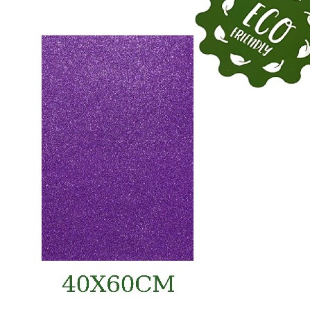 DEKORGUMI CSILLÁMOS S.LILA 10DB/CSOM 40X60CMX2MM