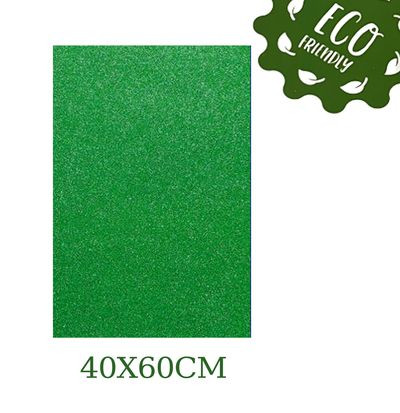 DEKORGUMI CSILLÁMOS ERDŐZÖLD 10DB/CSOM 40X60CMX2MM