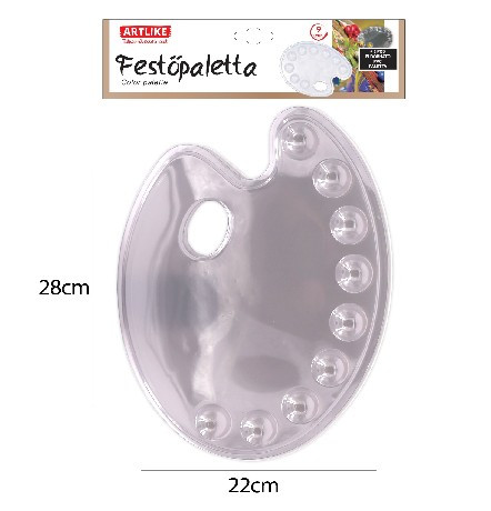 FESTÉK PALETTA 1DB MŰANYAG + 5DB PVC ELDOBHATÓ 28X22CM