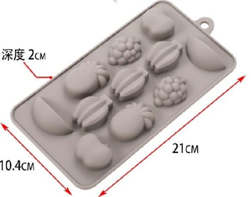 SZILIKON FORMA GYÜMÖLCSÖS 2X10,4X21CM