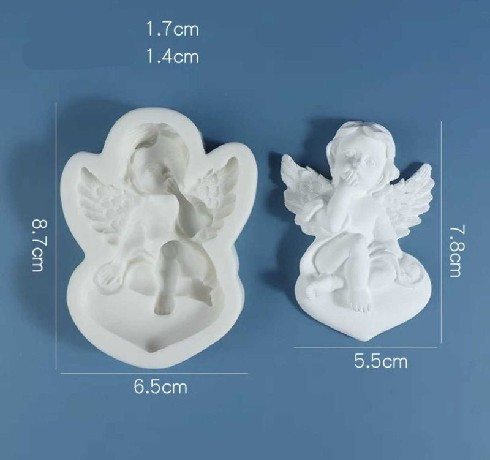 ÖNTŐFORMA FONDANT - ANGYALKA 8,7CM*6,5CM; 5,5CM*7,8CM