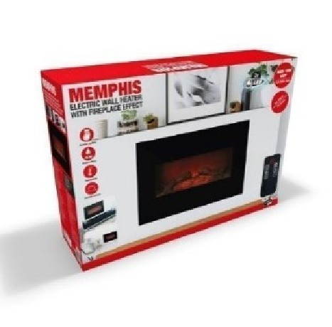 ELEKTROMOS KANDALLÓ FALI MEMPHIS ( 66X46X13CM, 1800W, SÚLY : 8,527KG ) LEDES