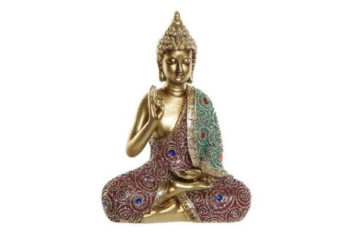 BUDDHA POLIREZIN 17X7X23CM ARANY