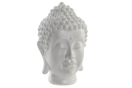 BUDDHA FEJ POLIREZIN 20X20X30CM SZÜRKE