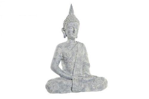 BUDDHA POLIREZIN 28X19X41CM SZÜRKE