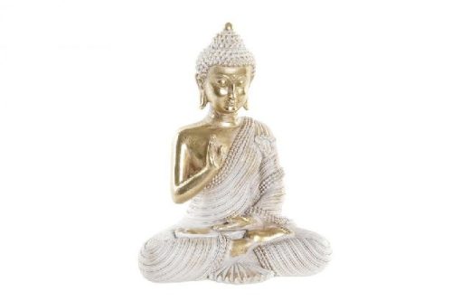 BUDDHA POLIREZIN 16X9X20CM ARANY