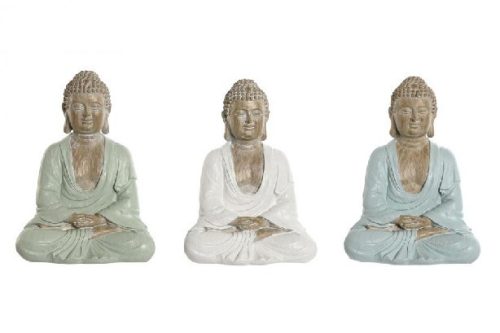 BUDDHA POLIREZIN 14X10,5X18,5CM 3F.