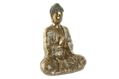 BUDDHA POLIREZIN 20X12X24,3CM ARANY